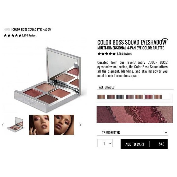 IL MAKIAGE Trendsetter Color Boss Squad Eyeshadow Palette Quad Burgundy Metallic - Picture 2 of 12
